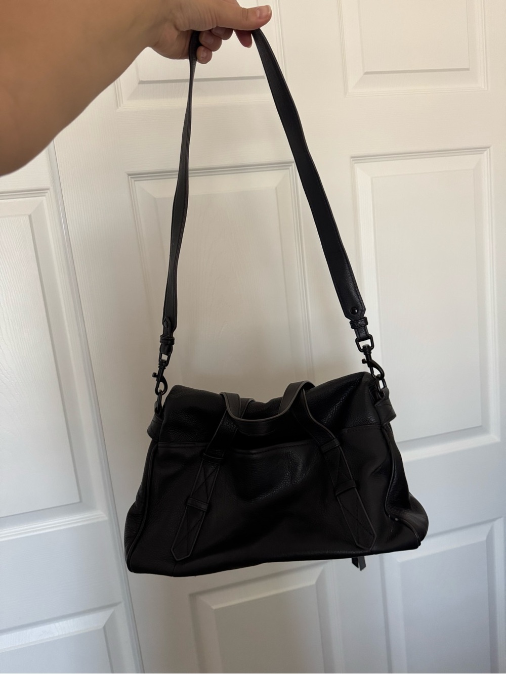 Aimee Kestenberg City Slicker Double Entry Black Quilted Star Satchel - Picture 6 of 10